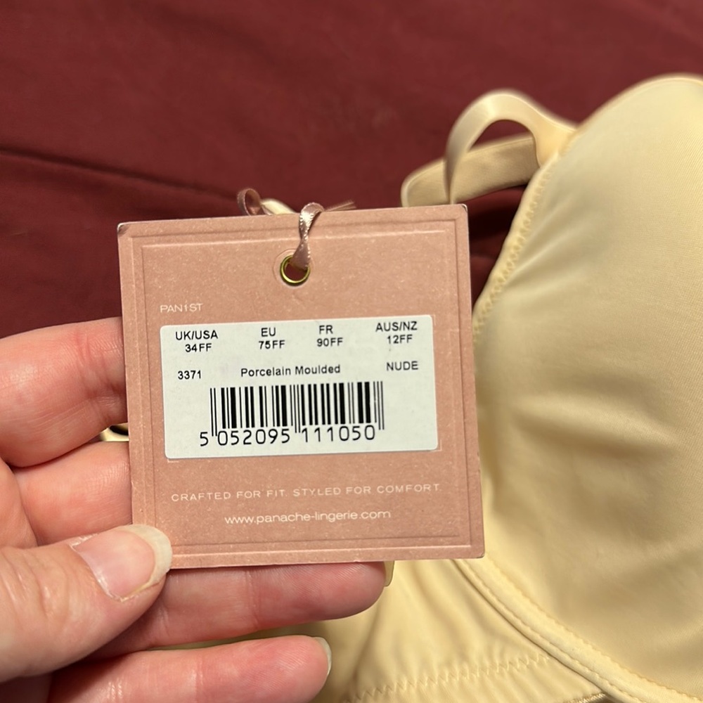 NWT panache Porcelain Moulded cup bra. 34FF